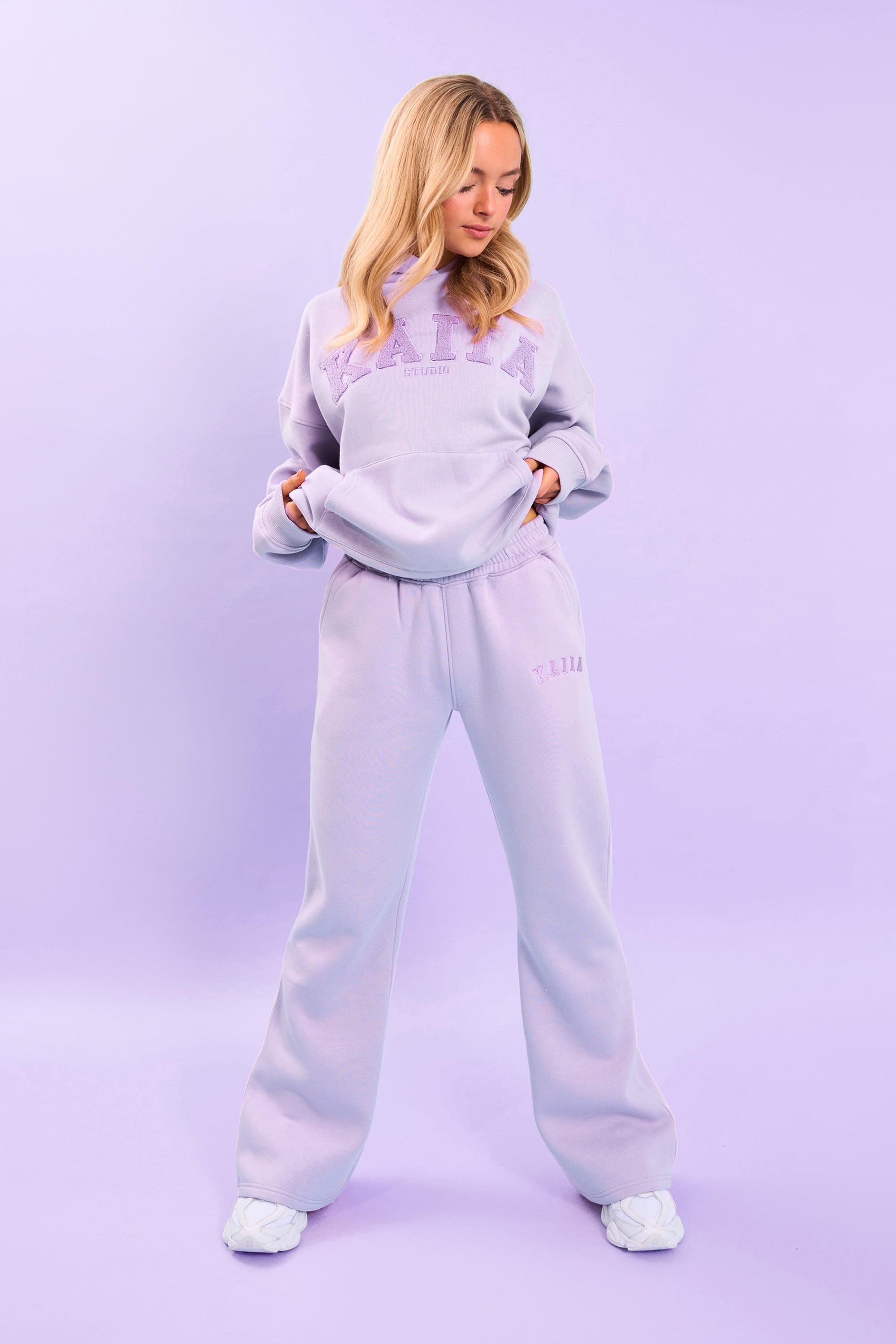 Healthy Petite Jogger Bottoms in Lilac