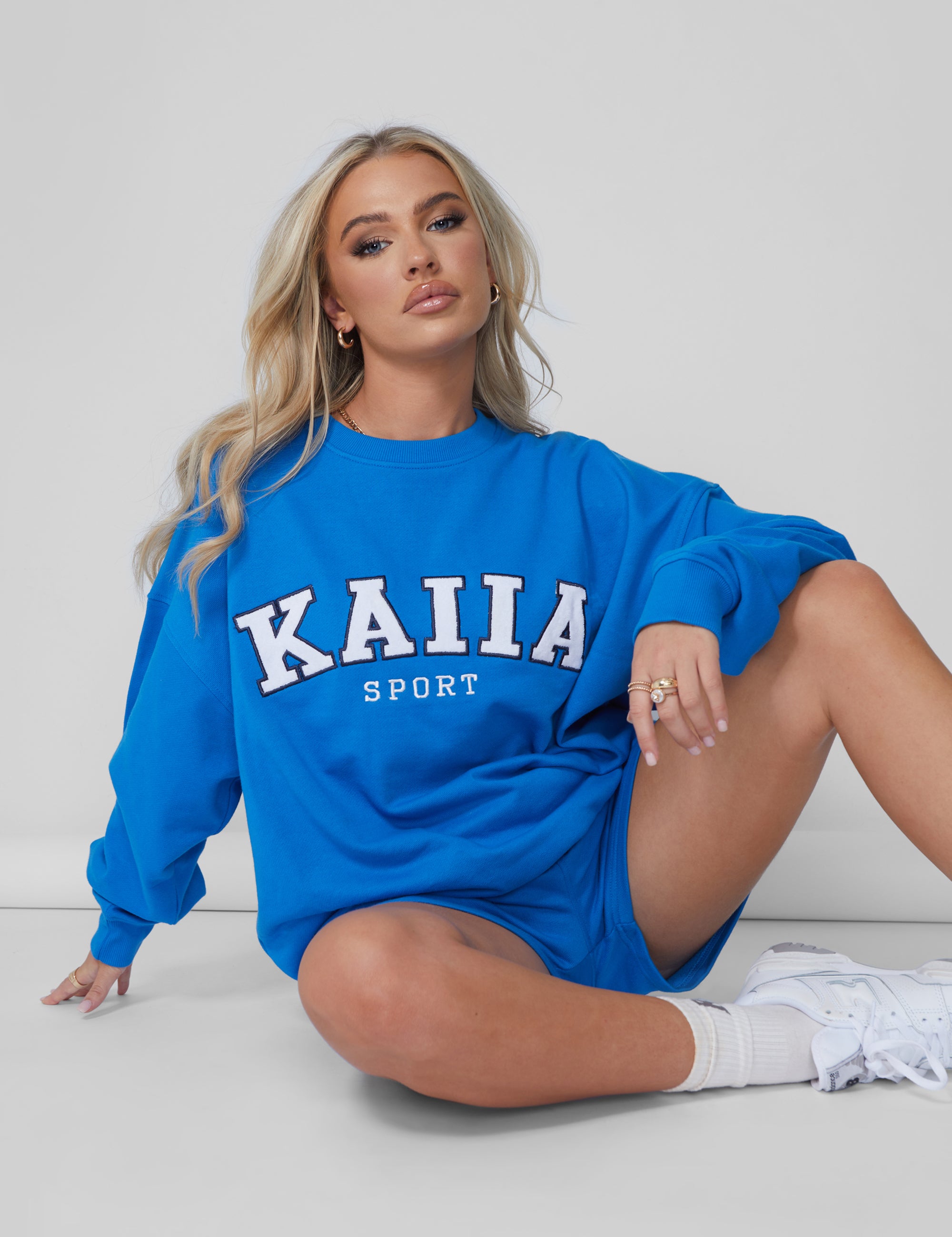 Kaiia Oversized Sweatshirt Cobalt Blue