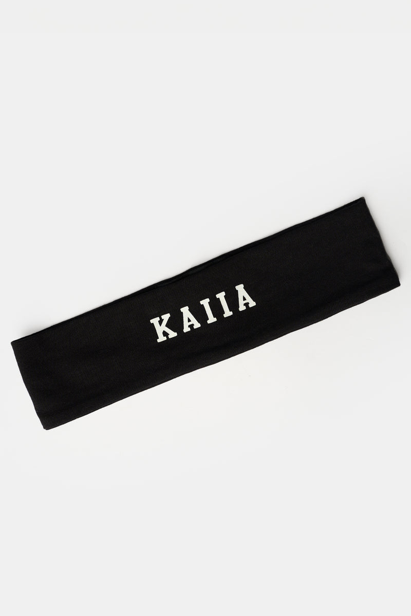 Kaiia Logo Headband Black and White