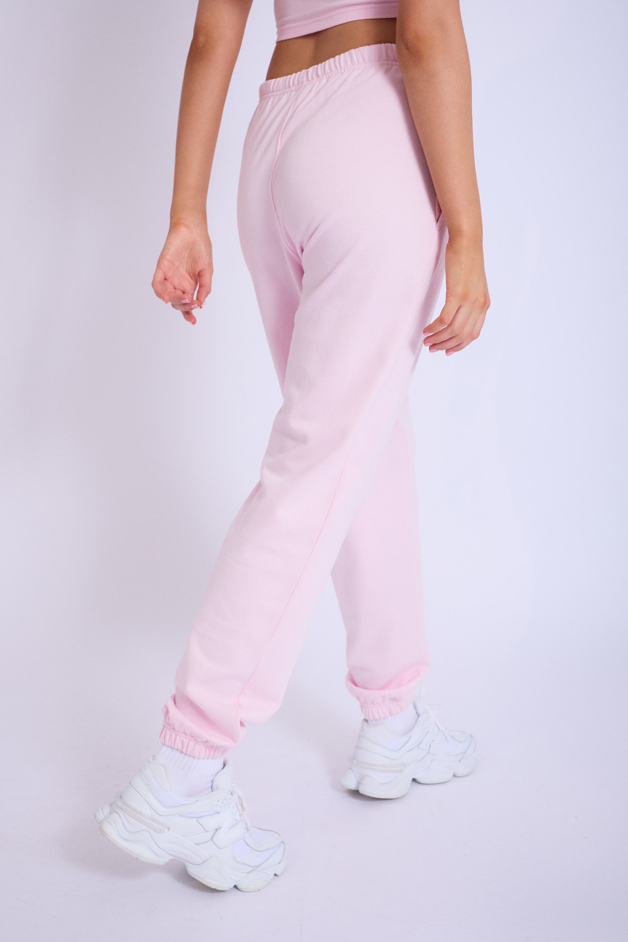 Kaiia Studio Bubble Logo Cuffed Joggers Baby Pink & Blue