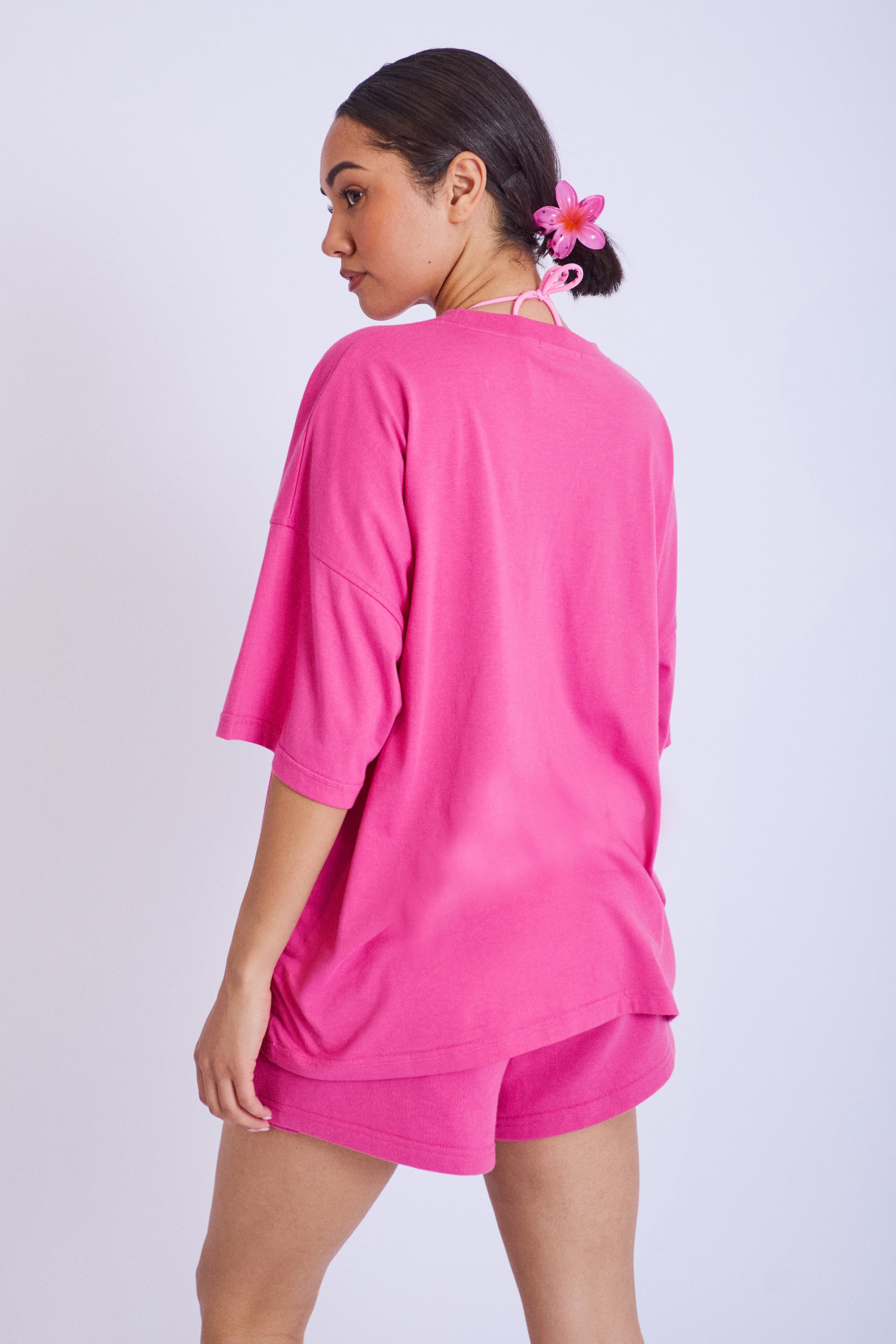 Kaiia Studio Bubble Logo Oversized T-shirt Pink