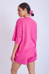 Kaiia Studio Bubble Logo Oversized T-shirt Pink
