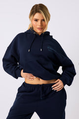 Kaiia Design Bubble Logo Oversized Hoodie Navy