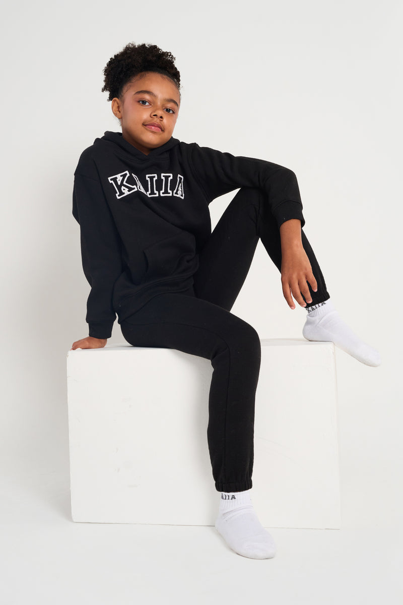 Kaiia Kids Hoodie Black & White