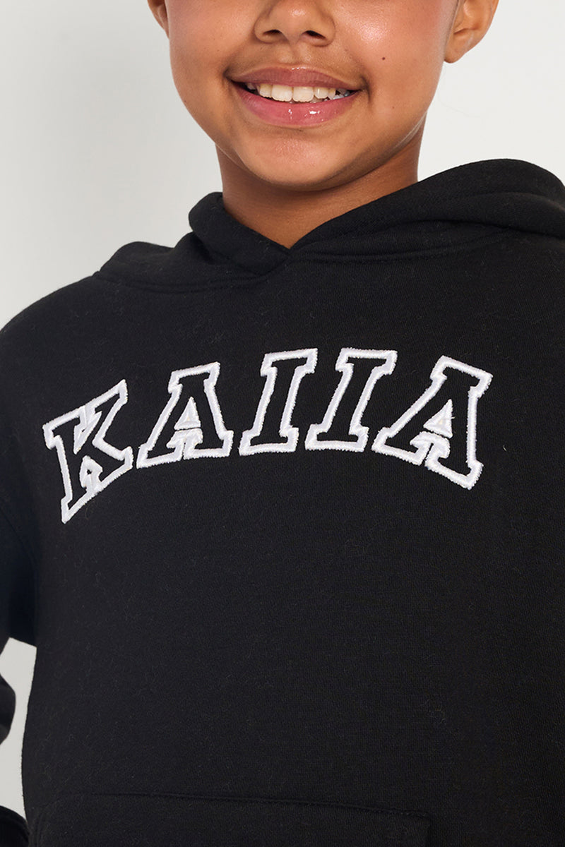 Kaiia Kids Hoodie Black & White