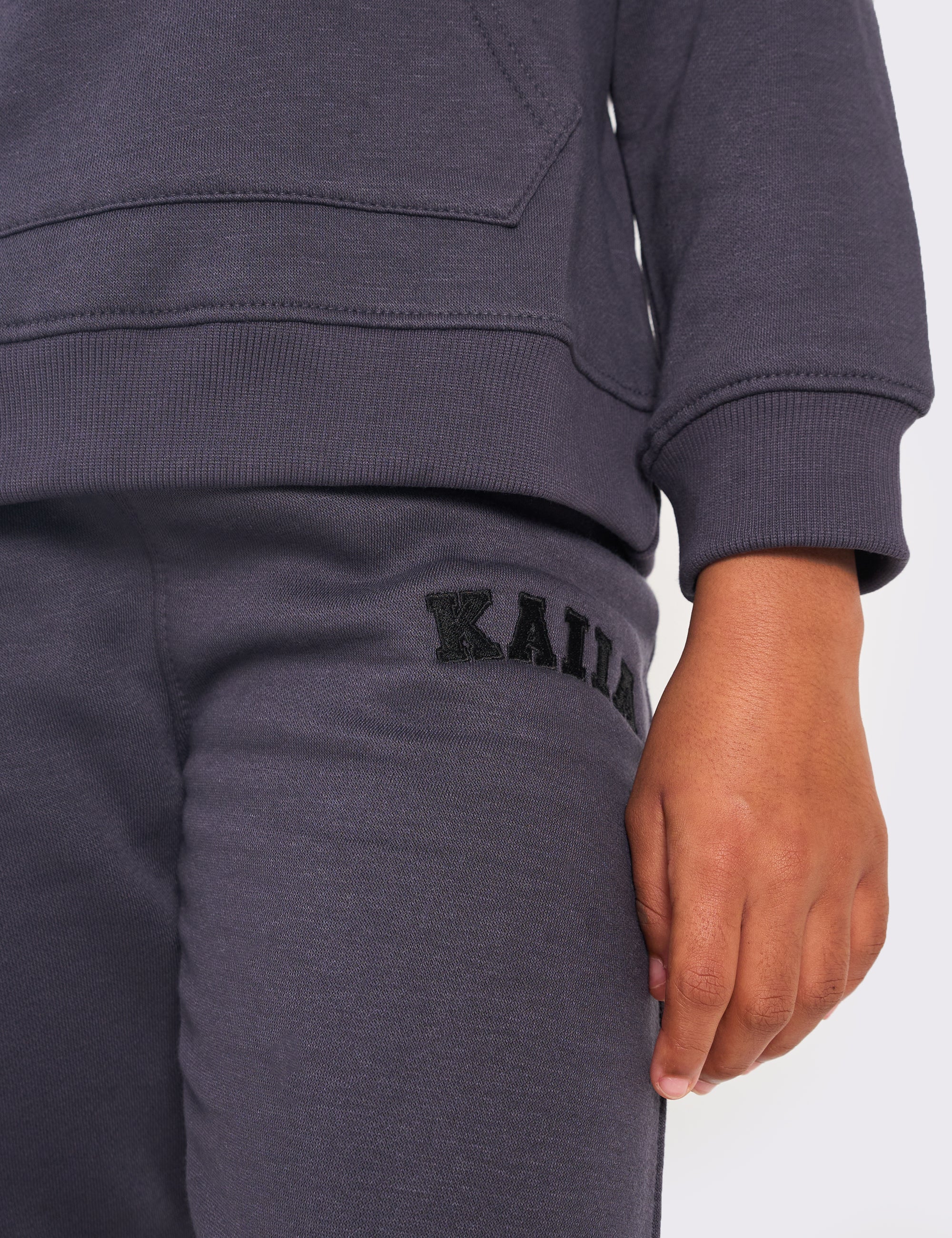 Kaiia Kids Cuffed Joggers Dark Grey