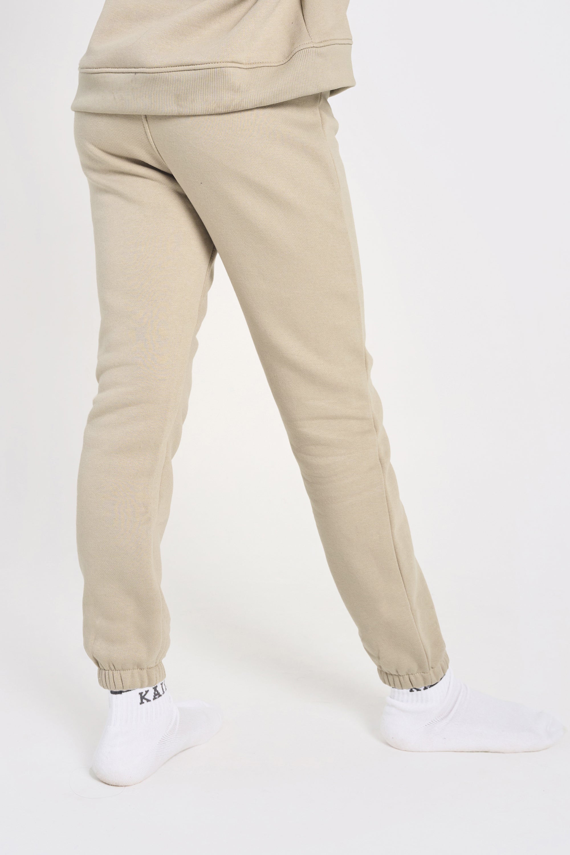 Kaiia Kids Cuffed Joggers Stone