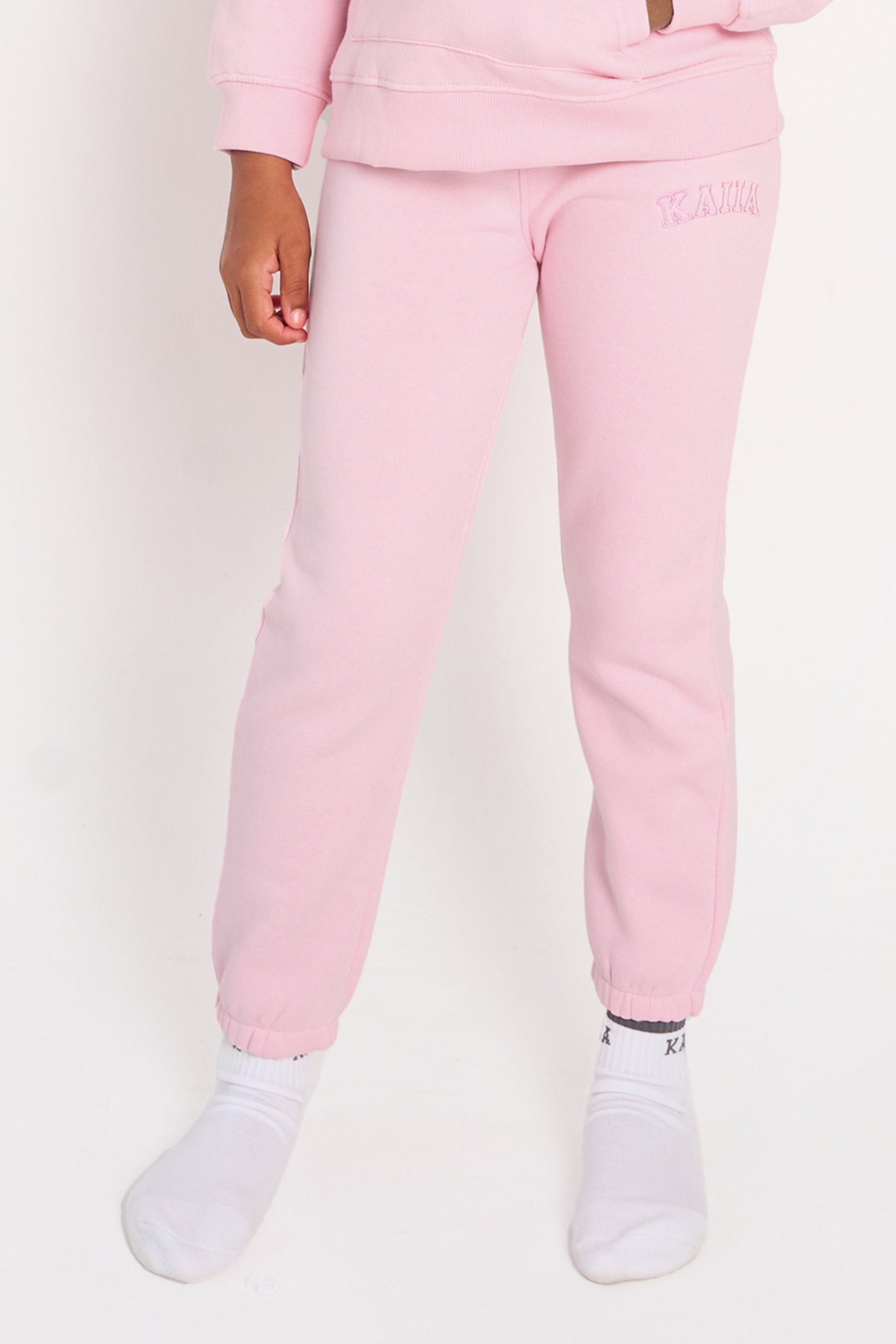 Kaiia Kids Cuffed Joggers Pink