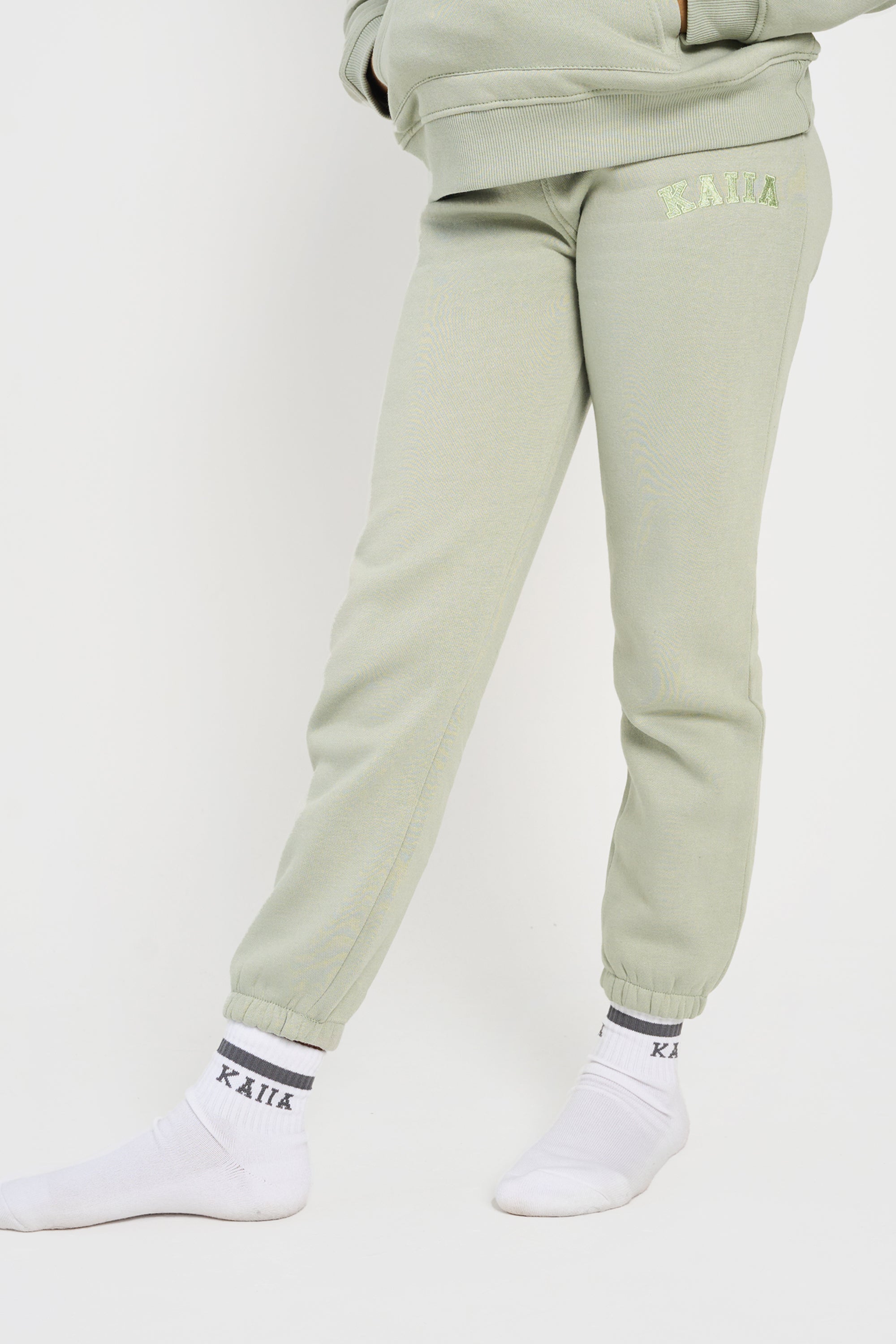 Kaiia Kids Cuffed Joggers Sage