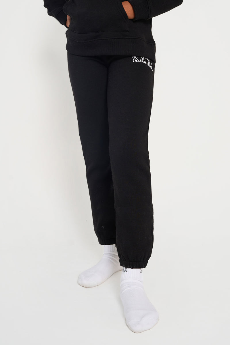 Kaiia Kids Cuffed Joggers Black & White