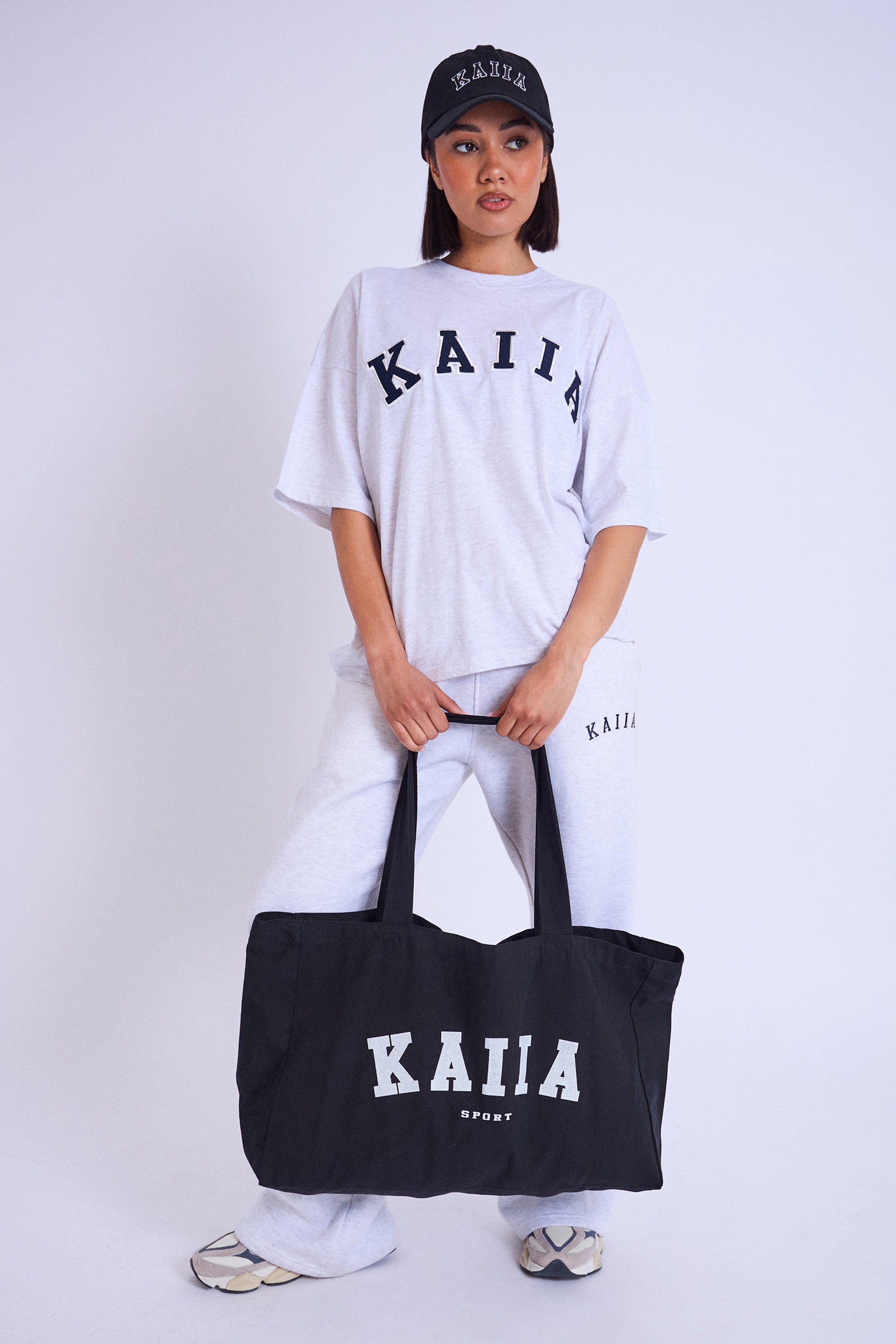 Kaiia Sport Tote Bag Black & White