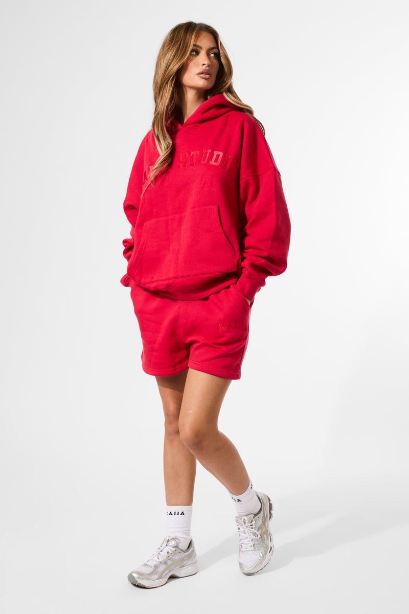 Kaiia Studio Oversized Hoodie Red