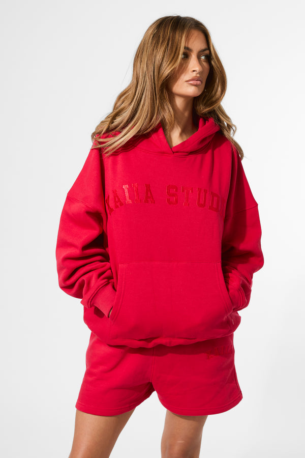 Kaiia Studio Oversized Hoodie Red