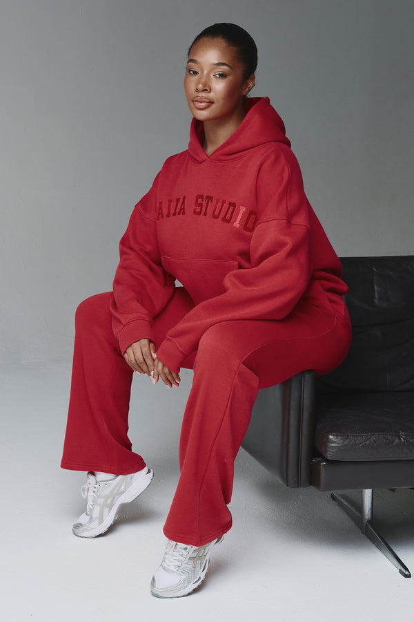 Kaiia Studio Oversized Hoodie Red