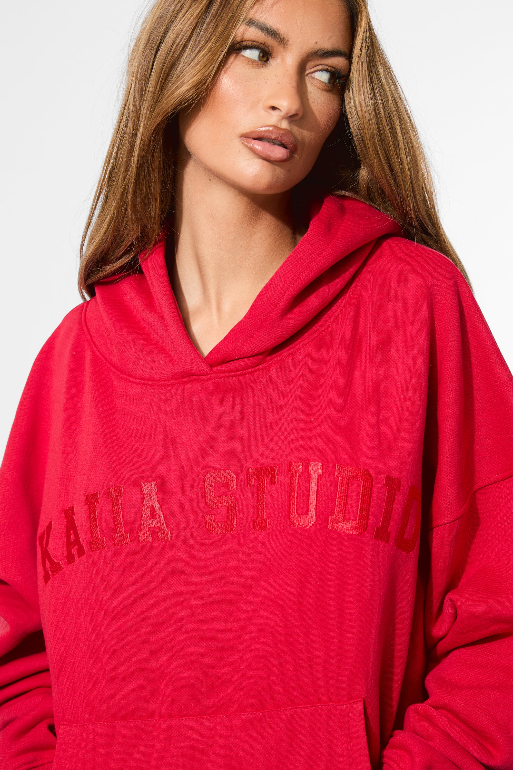 Kaiia Studio Oversized Hoodie Red