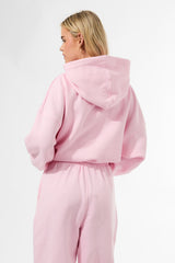 Kaiia Slogan Oversized Hoodie Baby Pink