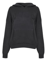 Kaiia Sport Knitted Hoodie Dark Grey