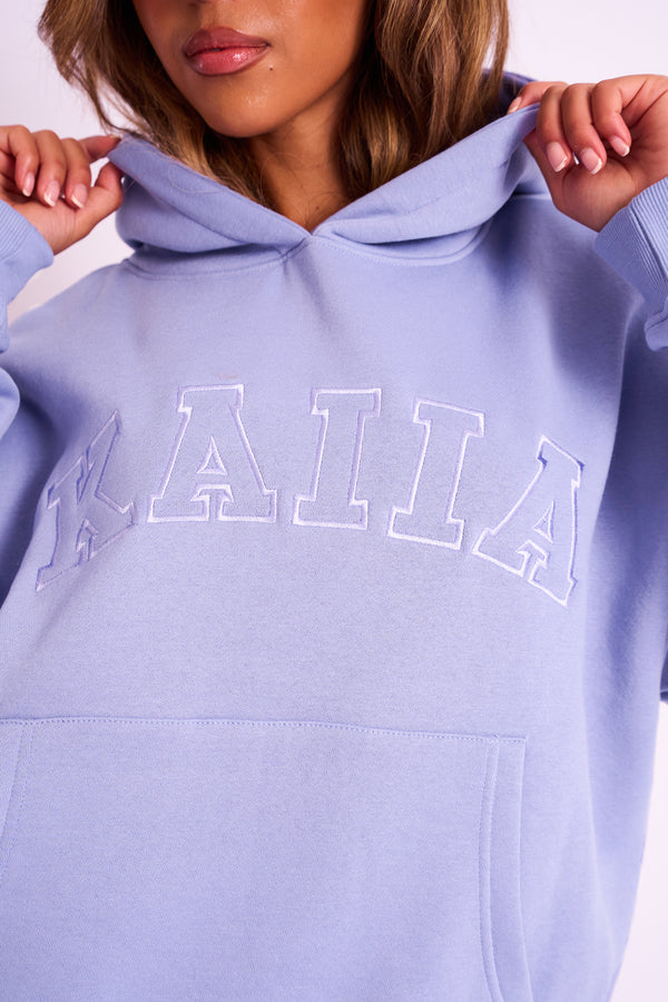 Kaiia Slogan Oversized Hoodie Ultra Violet