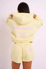 Kaiia Studio Bubble Logo Zip Through Hoodie Yellow