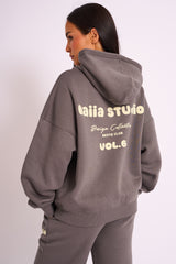 Kaiia Studio Oversized Hoodie Dark Grey