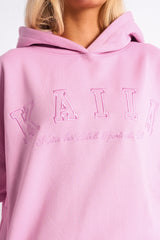 Kaiia Slogan Oversized Hoodie Candy Pink