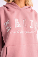 Kaiia Slogan Oversized Hoodie Blusher