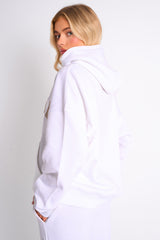 Kaiia Sport Oversized Hoodie White & Sand