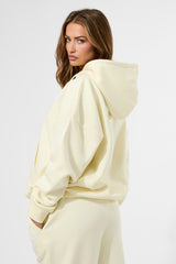 Kaiia Puff Print Oversized Hoodie Lemon