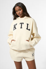 Kaiia KTL Logo Oversized Hoodie Buttercream