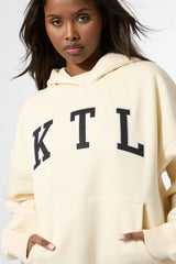 Kaiia KTL Logo Oversized Hoodie Buttercream