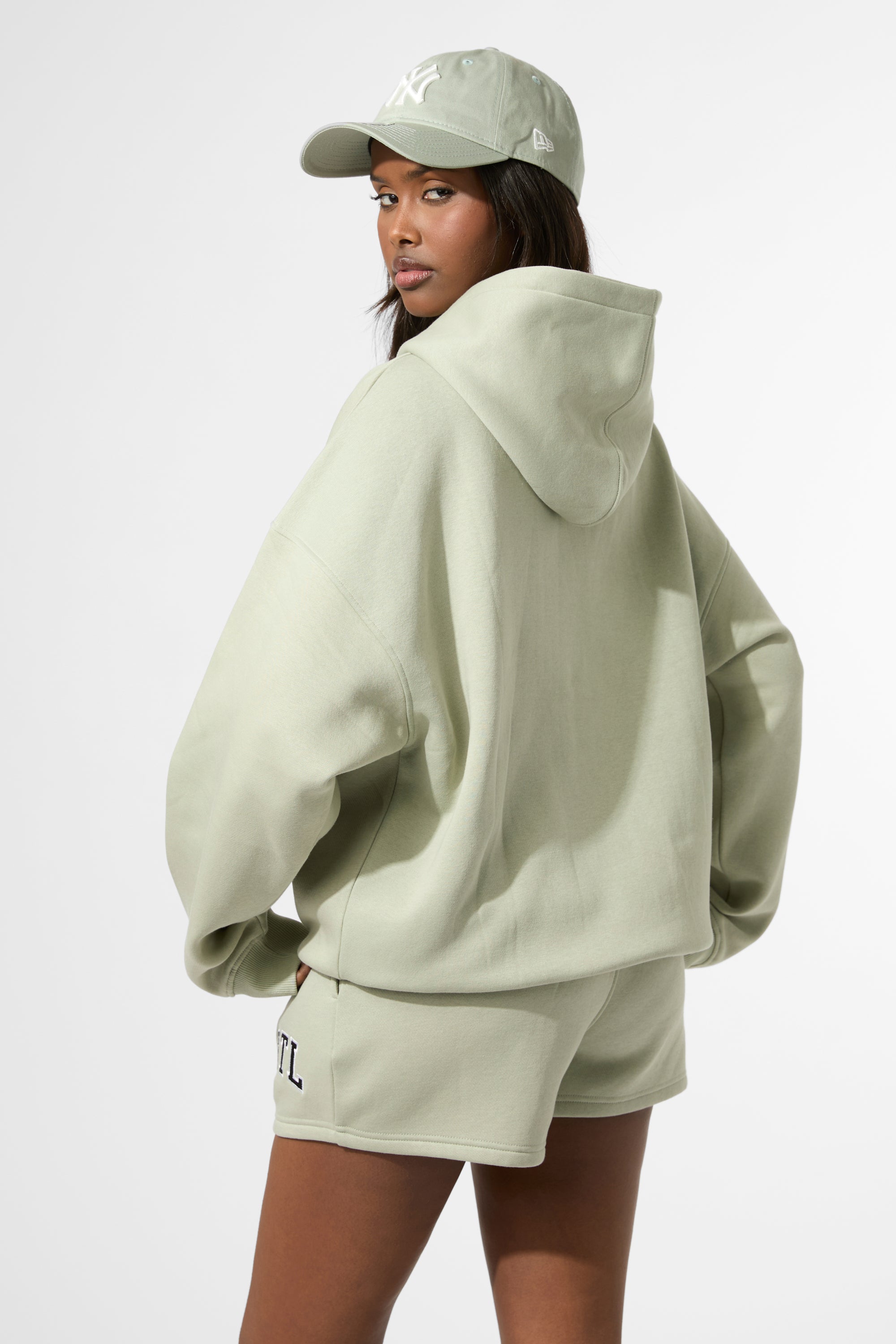 Kaiia KTL Logo Oversized Hoodie Sage