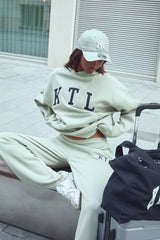 Kaiia KTL Logo Oversized Hoodie Sage