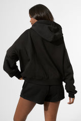 Kaiia KTL Logo Quarter Zip Hoodie Black