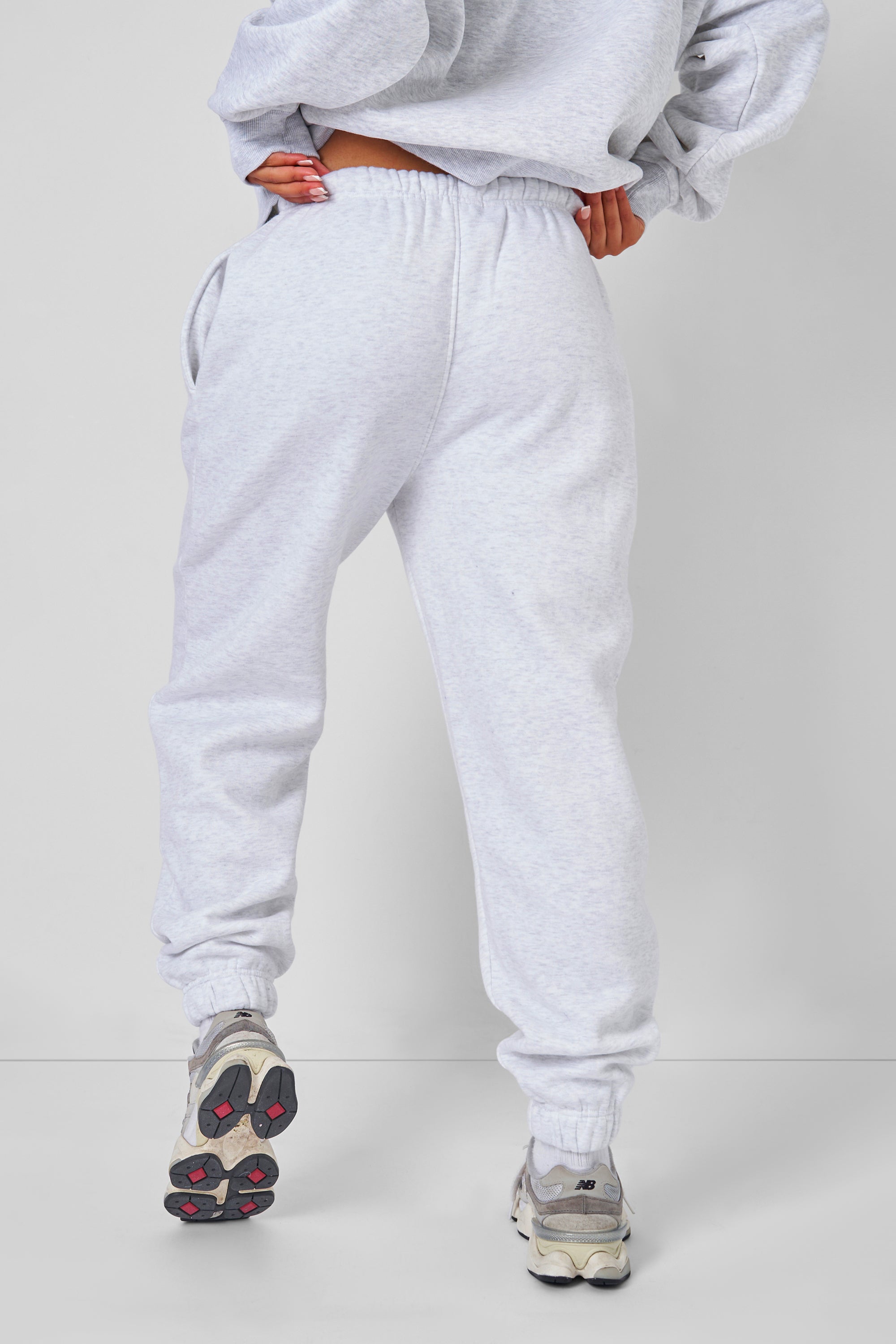 Relaxed Fit Cuffed Jogger Light Grey Marl