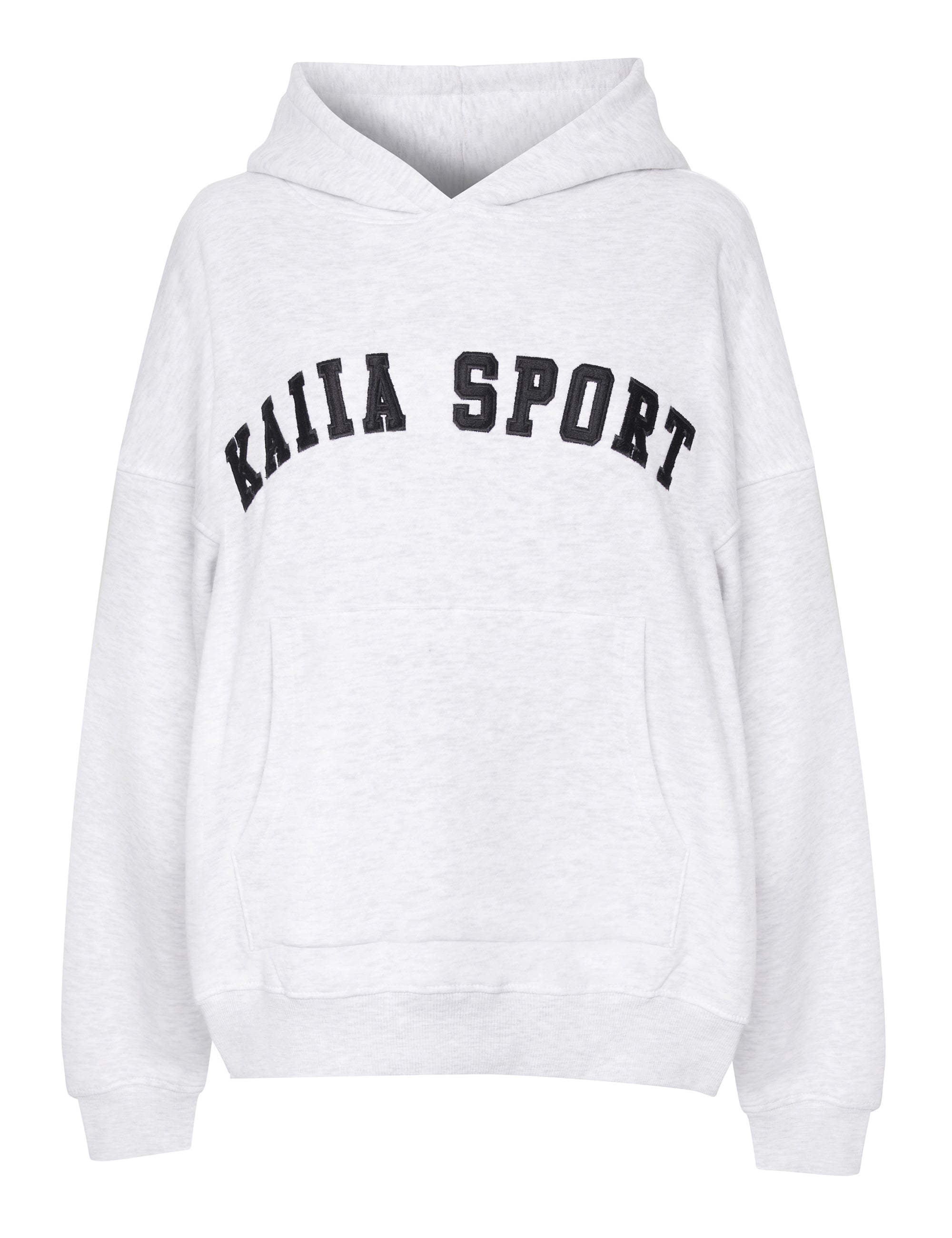 KAIIA SPORT OVERSIZED HOODIE LIGHT GREY MARL