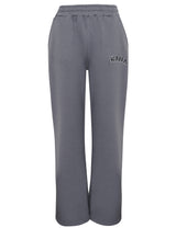 Kaiia Wide Leg Sweat Pants in Charcoal Grey