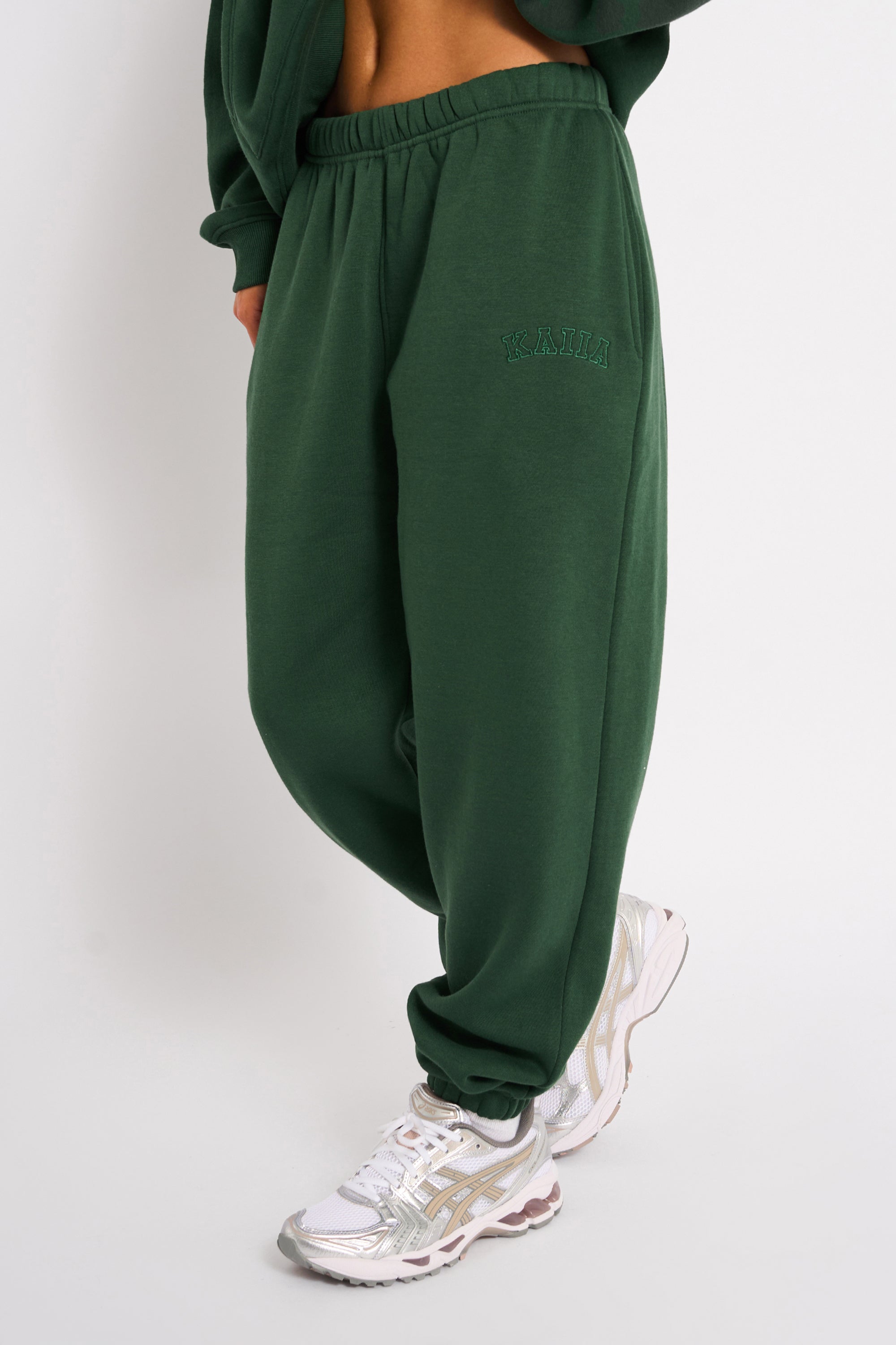 Kaiia Cuffed Joggers Forest Green