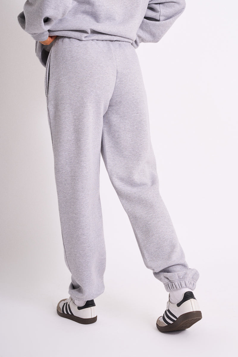 Kaiia Embossed Logo Cuffed Joggers Grey Marl