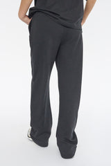 Kaiia Shadow Logo Wide Leg Sweat Pants Black