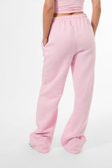 Kaiia Logo Wide Leg Sweat Pants Baby Pink