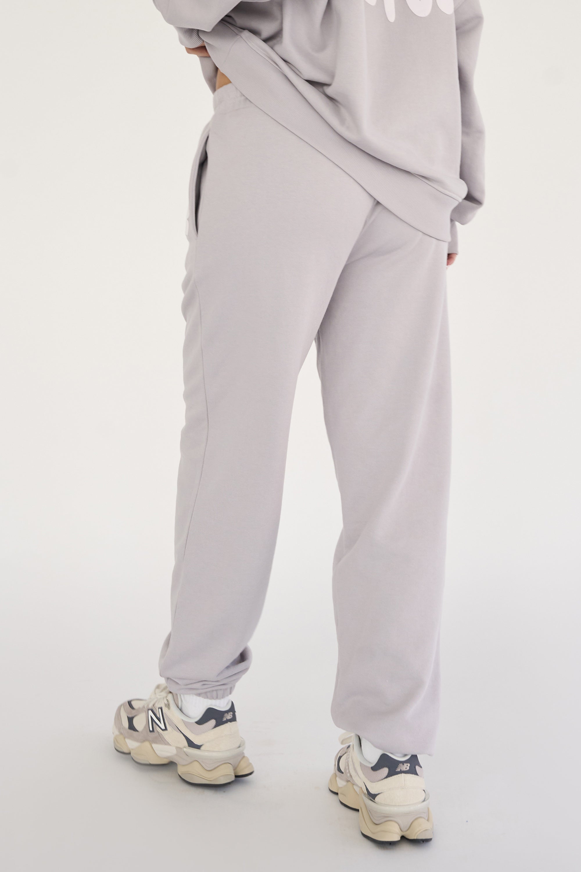 Kaiia Studio Bubble Logo Cuffed Joggers Light Grey