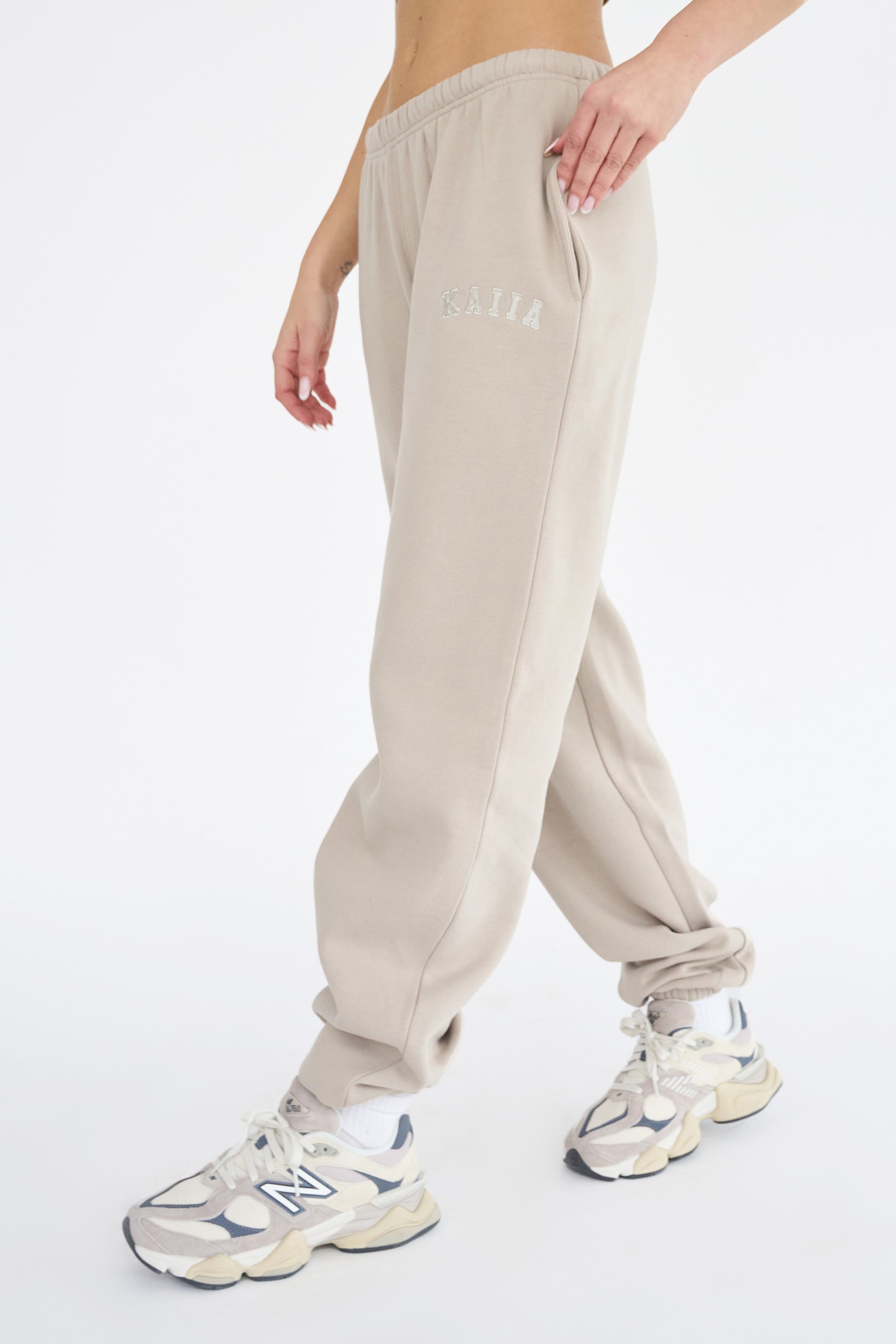 Stone coloured joggers on sale