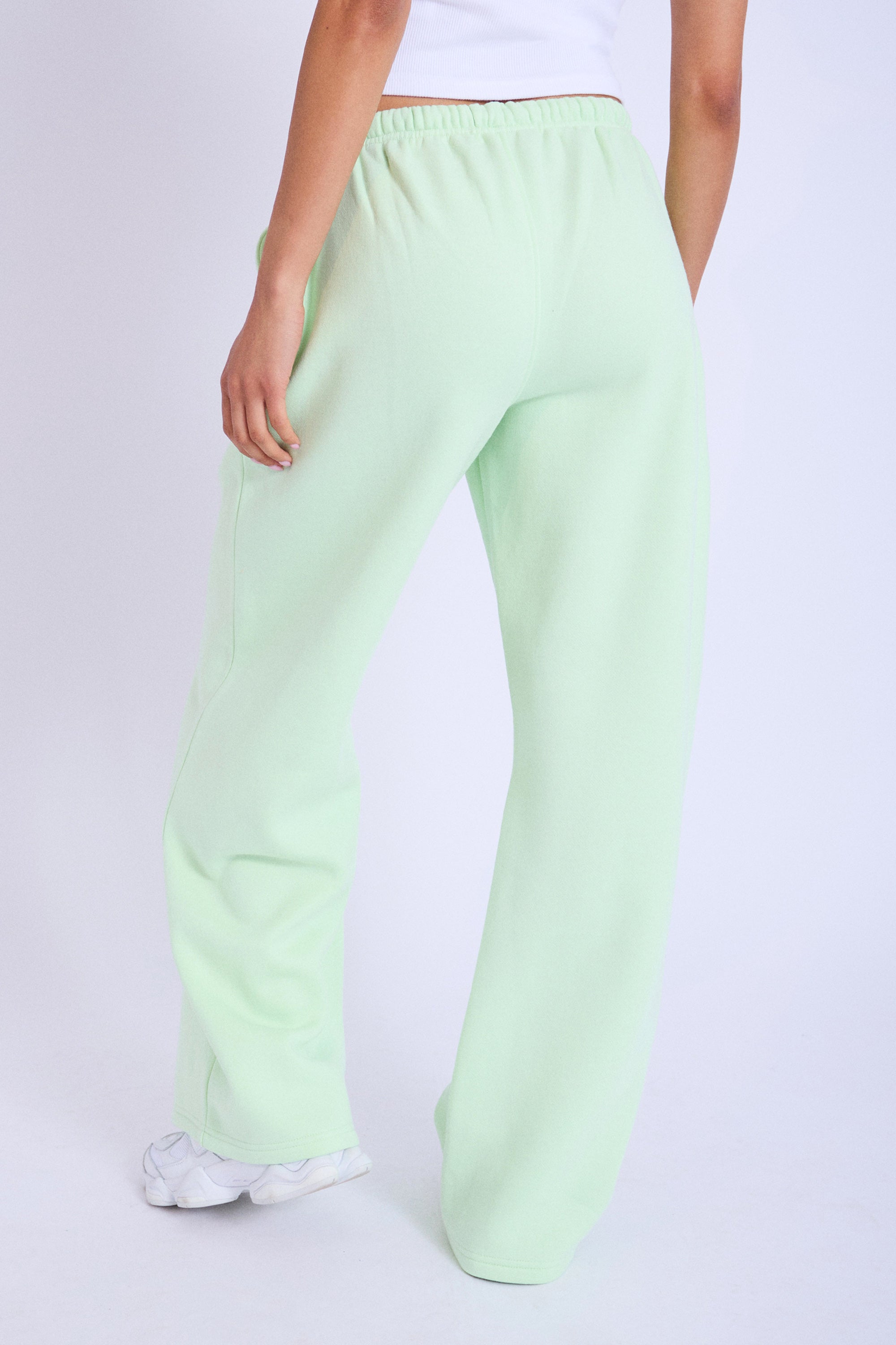 Kaiia Studio Bubble Logo Wide Leg Joggers Lime & Lilac