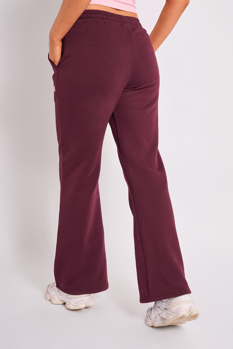 Kaiia Wide Leg Joggers Plum & Pink