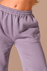 Kaiia Logo Wide Leg Joggers Mauve