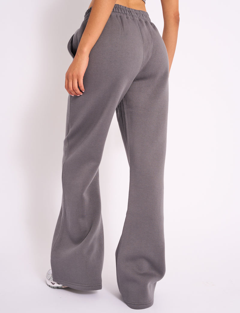 Kaiia Logo Straight Leg Joggers Slate Grey