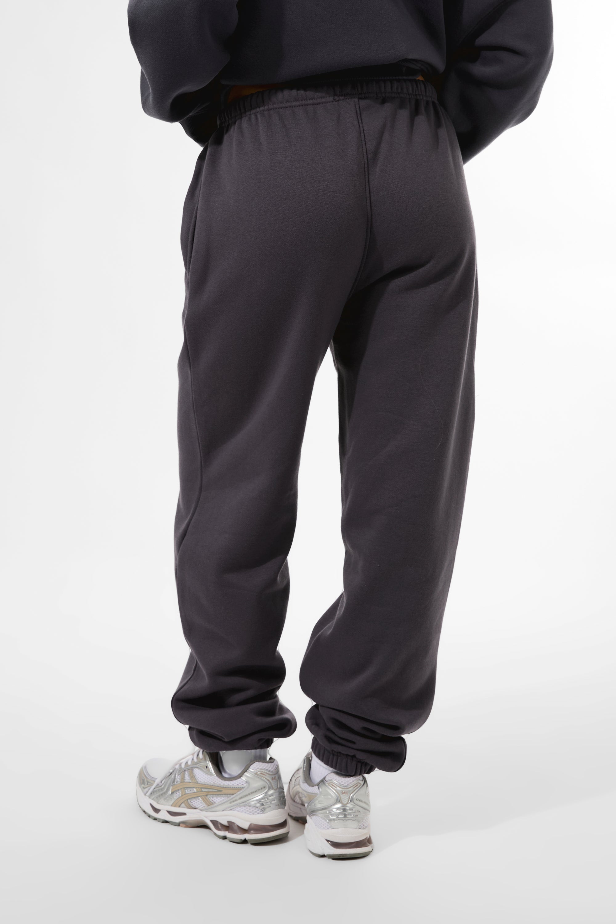 Kaiia Logo Cuffed Joggers Dark Grey