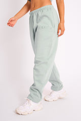 Kaiia Logo Cuffed Joggers Sage Green