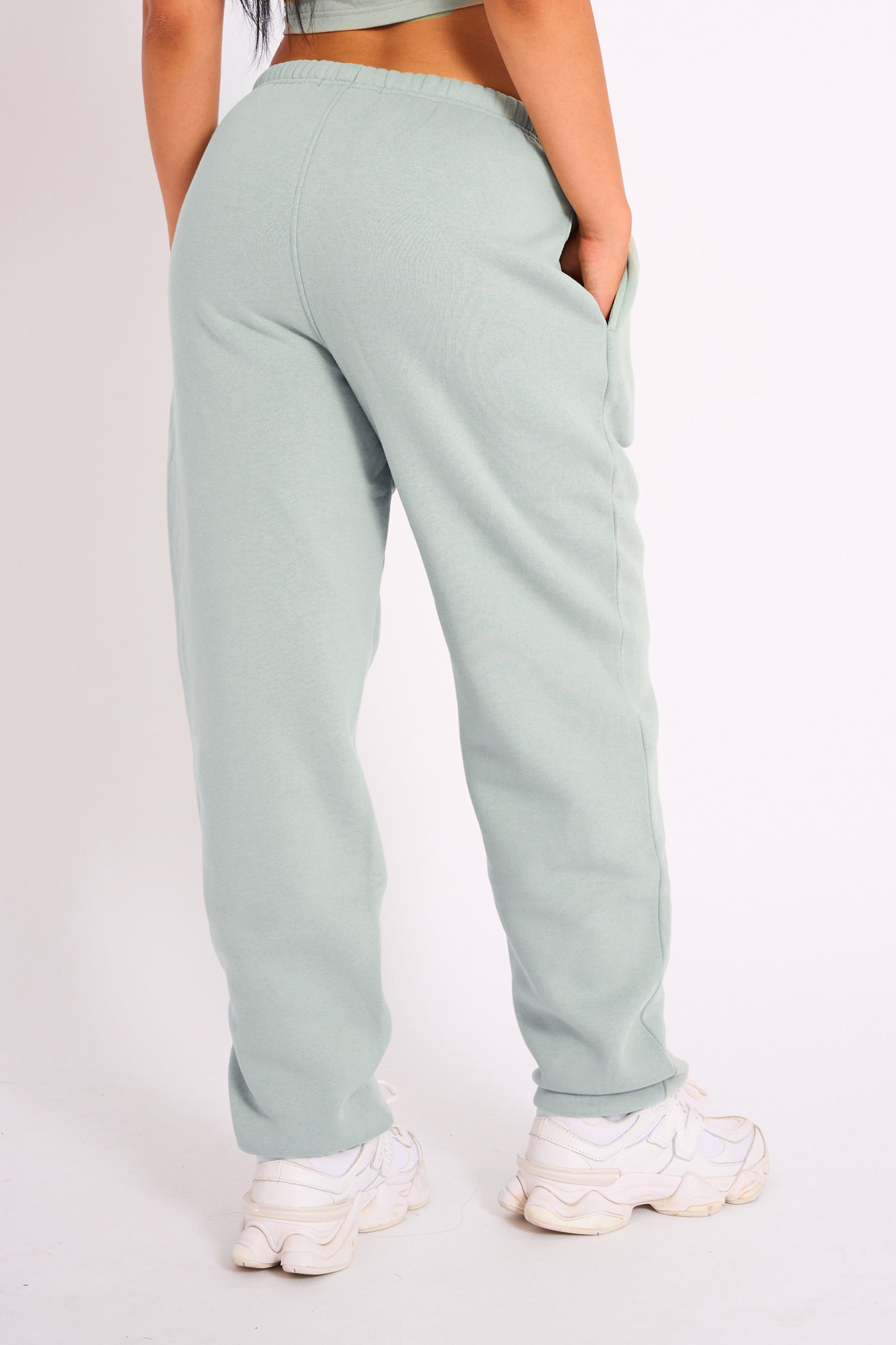 Womens sage green joggers sale