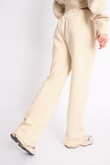 Kaiia Sport Wide Leg Joggers Buttercream